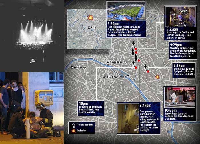 Neraka Tiga Jam di Paris, Ini Detail Waktu dan Lokasi Pembantaian